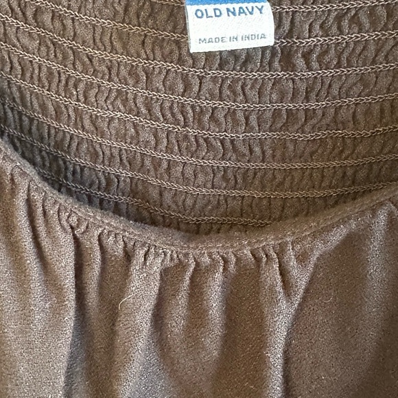 Old Navy Square Neck Peasant Black Blouse with Smocked Back Sz S - Picture 3 of 12